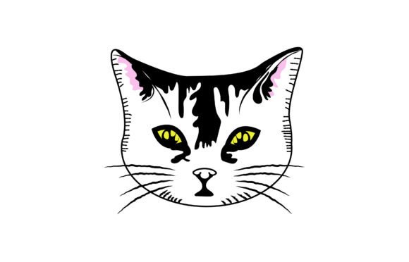 Cat Face Illustration Review for Embroidery Projects