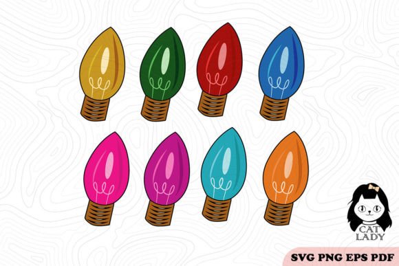 Christmas Lights Colorful SVG PNG Review