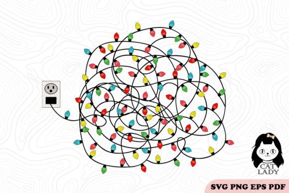 Christmas Lights SVG PNG Sublimation Review for Embroidery Projects