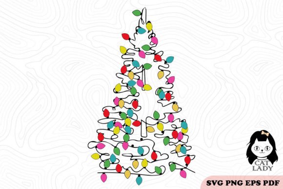 Christmas Tree Lights SVG PNG Review for Embroidery Projects