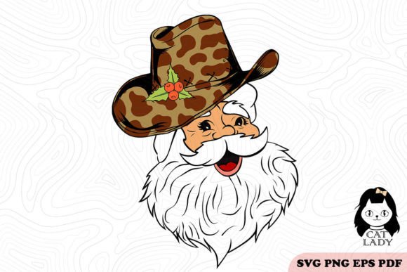 Cowboy Face Santa Claus SVG PNG Review