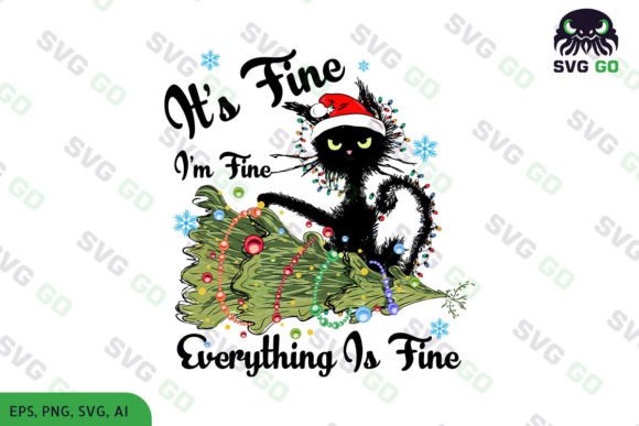 Everything Is Fine Black Cat Christmas Embroidery Review