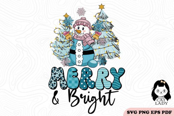 Merry and Bright Snowman SVG PNG Review