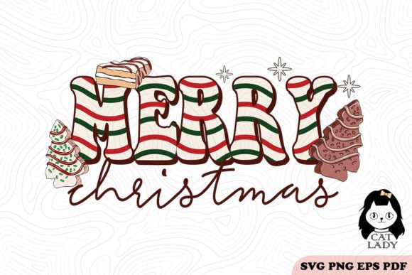 Merry Christmas Cakes SVG PNG Review