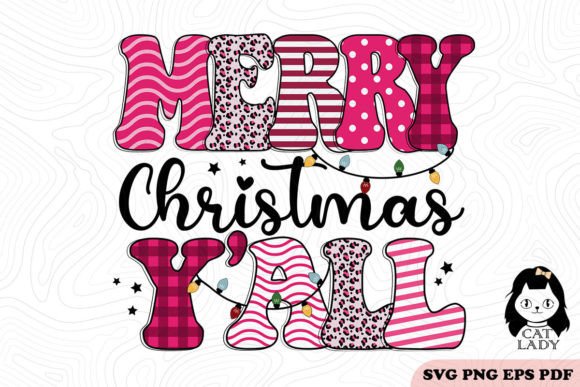 Pink Merry Christmas Y all SVG PNG Review