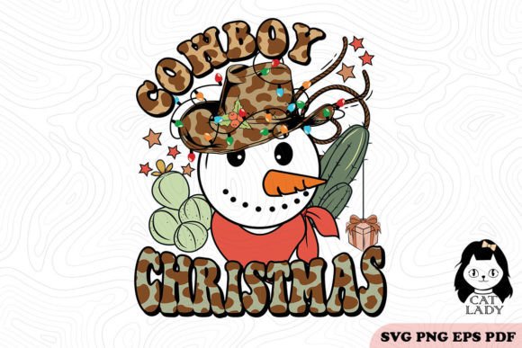 Retro Cowboy Christmas SVG PNG Review