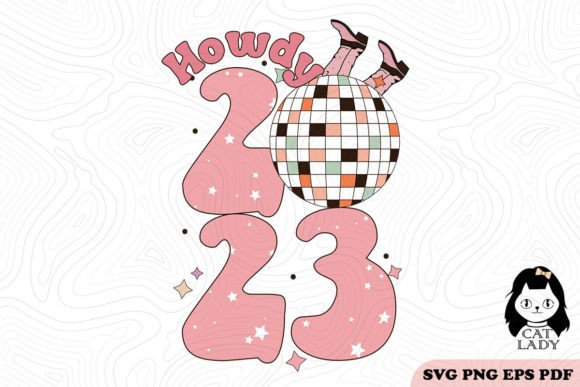 Retro Howdy New Year 2023 SVG PNG Review