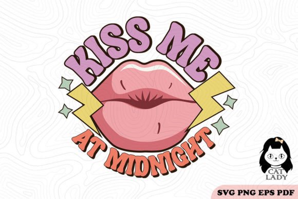 Retro Kiss Me at Midnight SVG PNG Review